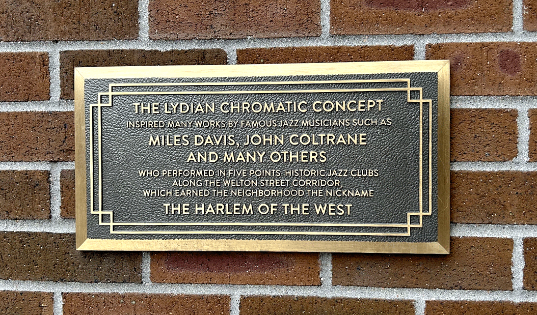 Plaque on The Lydian Building.