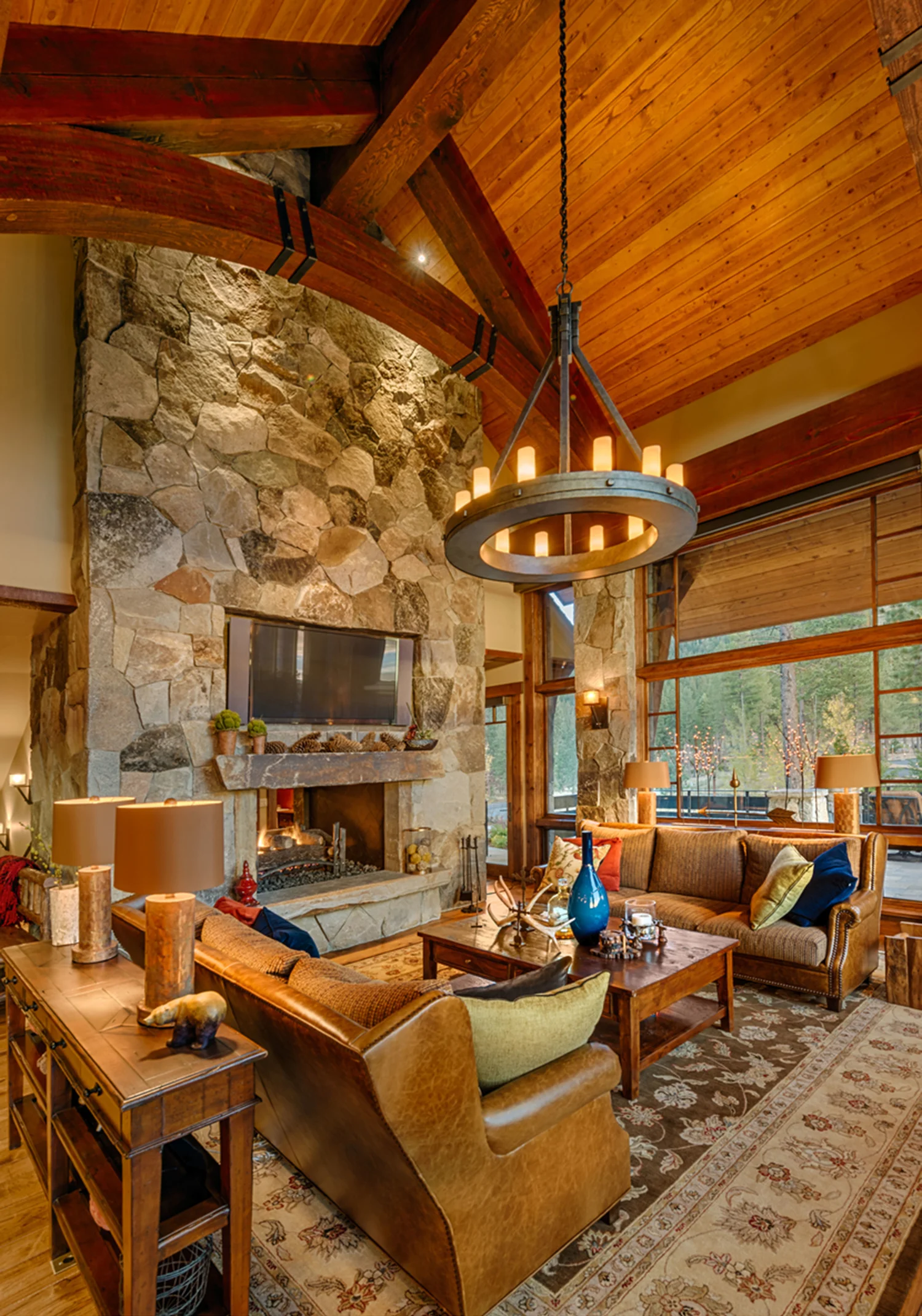 Lot 608_Great Room_Living_Arched Ceiling Beams_Fireplace.jpg