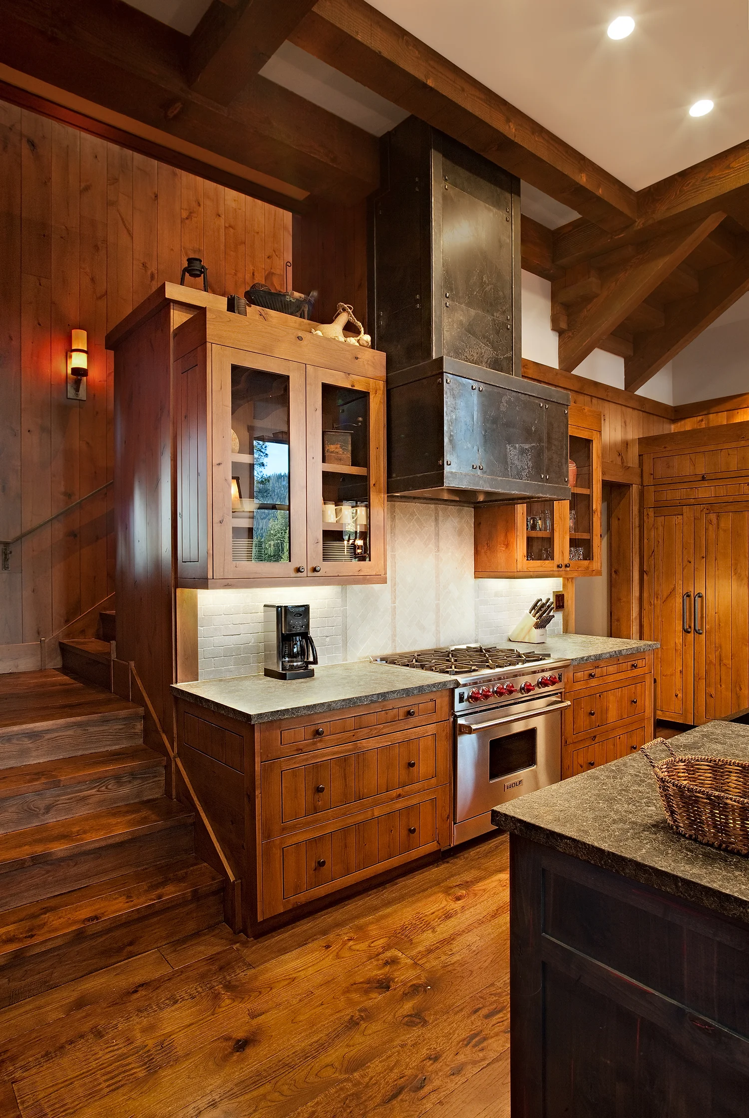 Lot 280_Staircase_Wood Ceiling_Wood Beams_Decorative Metal Handrail.jpg