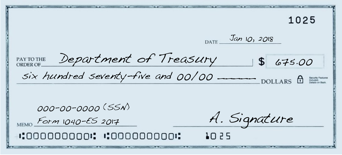 How to write a check for 400