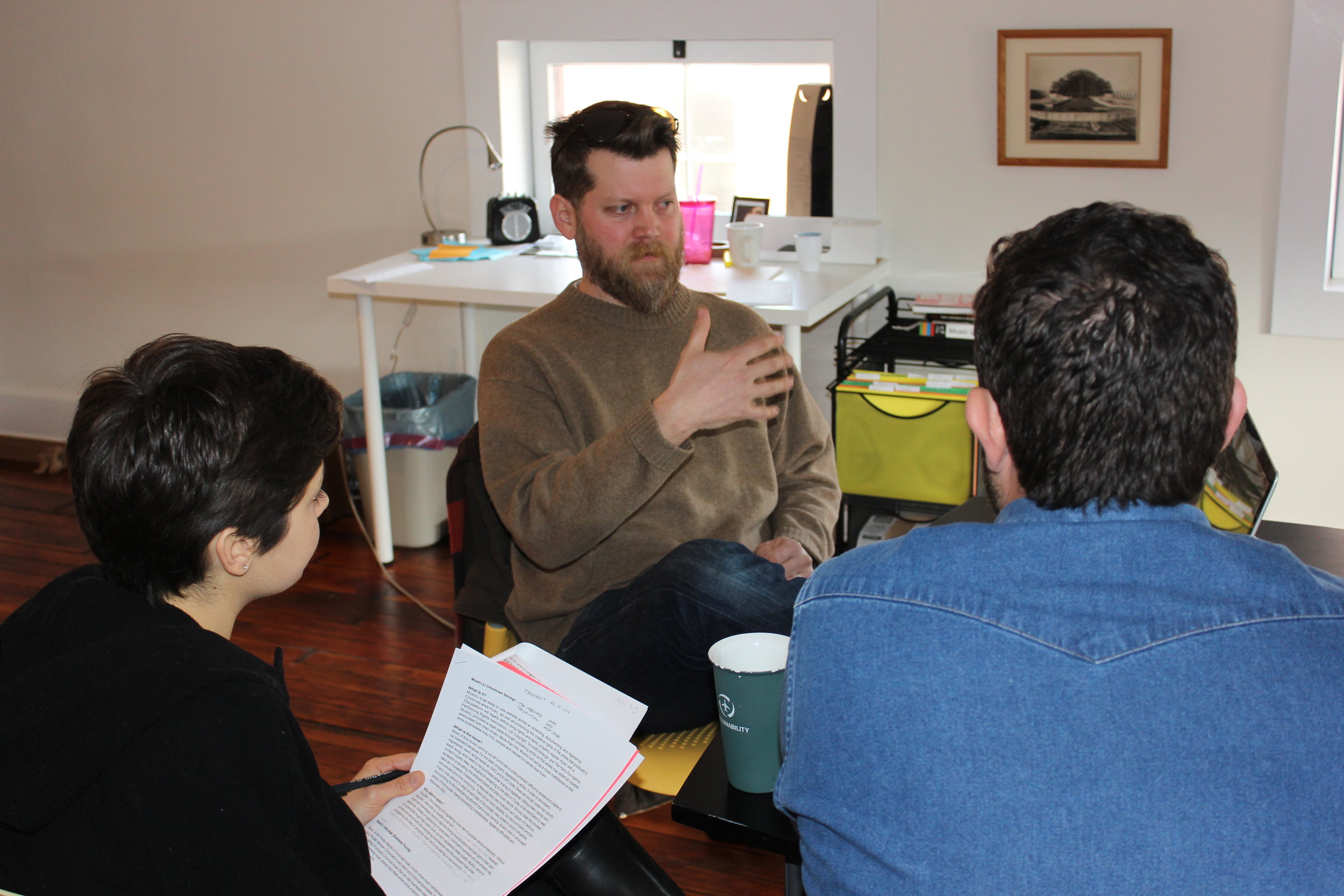 Above: Brad discussing the inspiration behind MusicLi.
