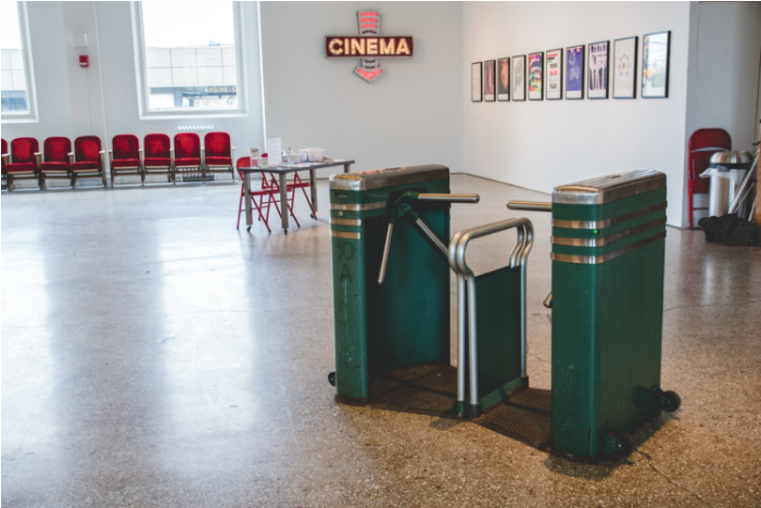 The Mini Microcinema's first post-Globe location at The Carnegie in Covington, KY.