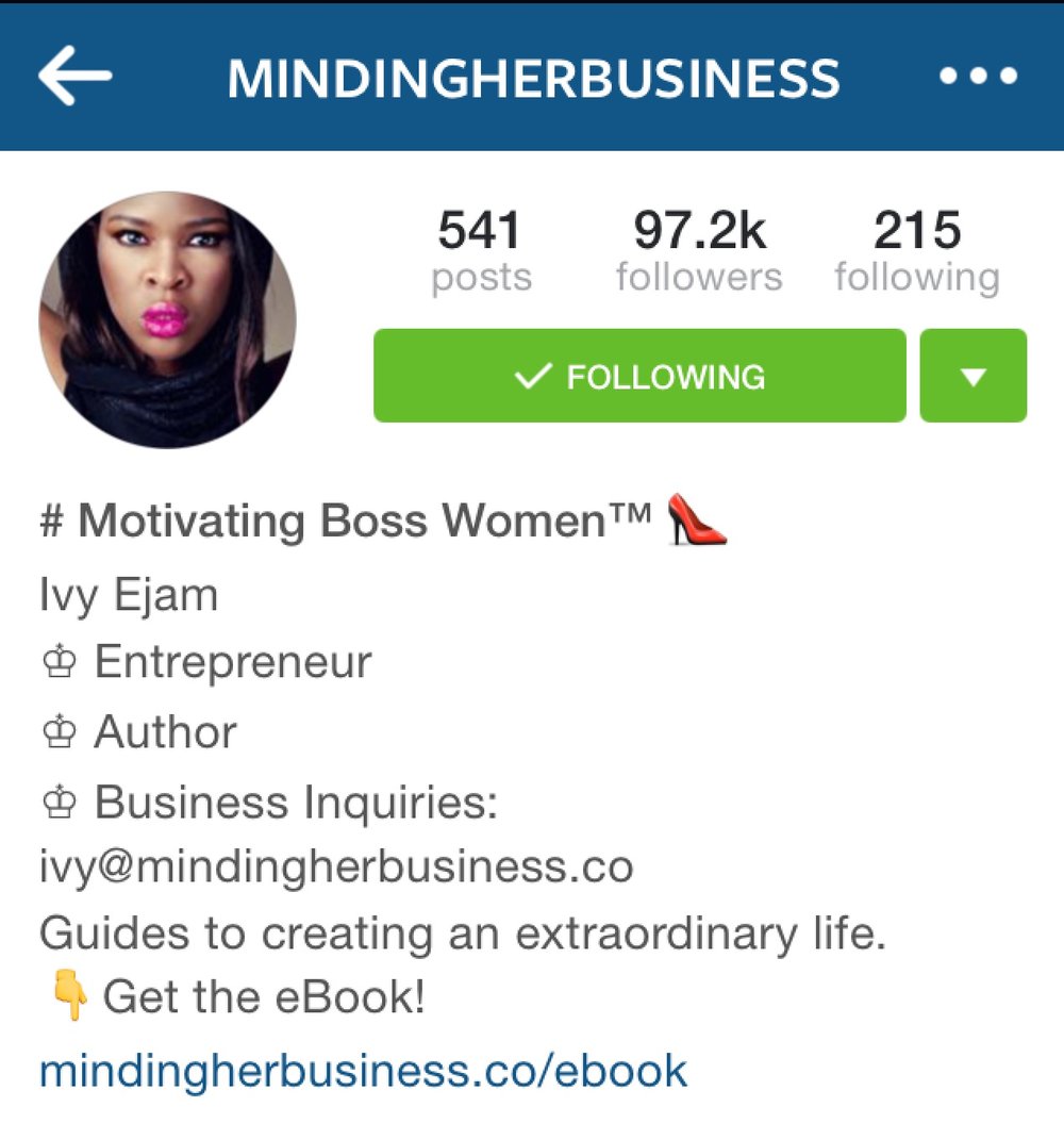 The Super Easy Way To Write Your Instagram Bio — She is Epic, Inc