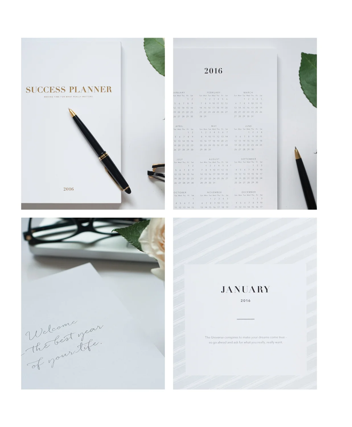 Copywriting of a calendar year, Success Planner.