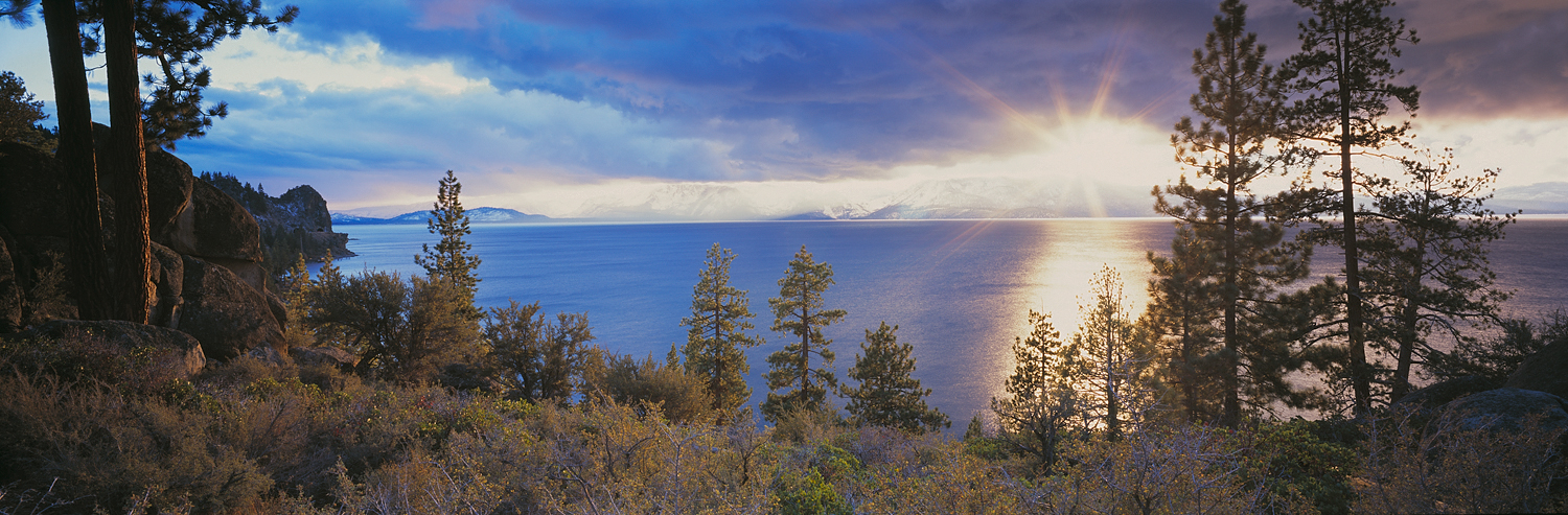 Cave Rock Sunstar Panorama, Lake Tahoe