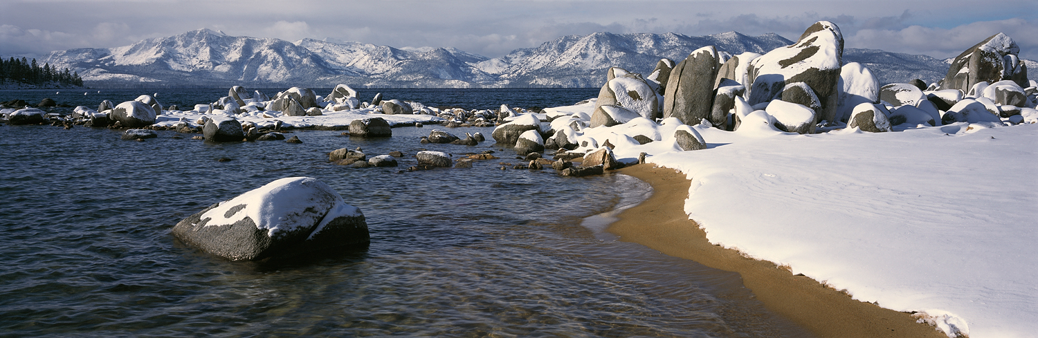 Zephyr Cove Winter Panorama, Lake Tahoe