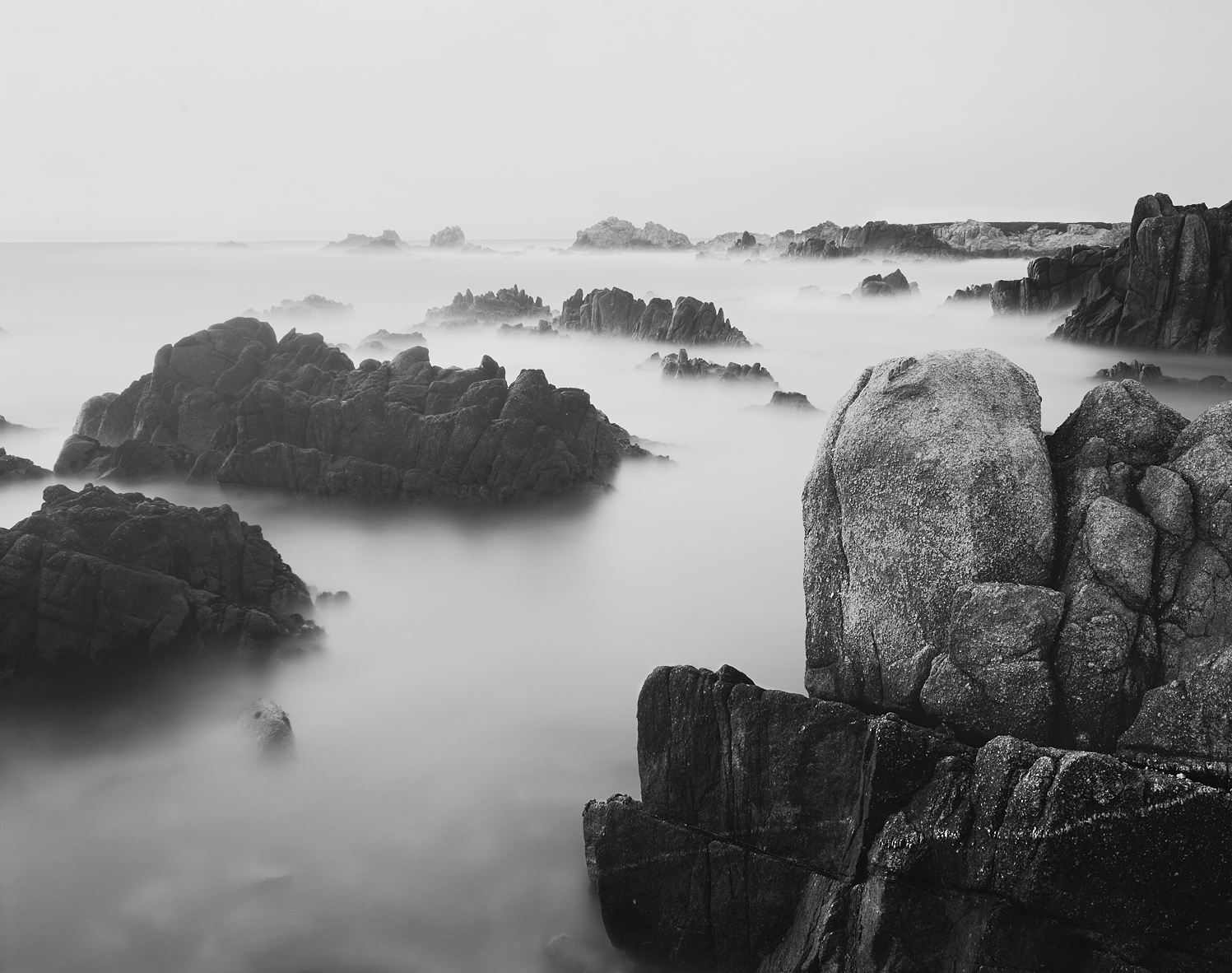 Monterey Dusk Black and White, Monterey, California