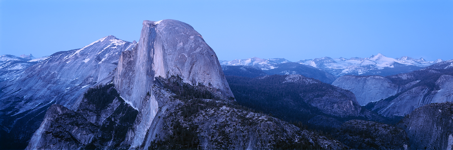 Half Dome Twilight Panorama, Glacier Point, Yosemite