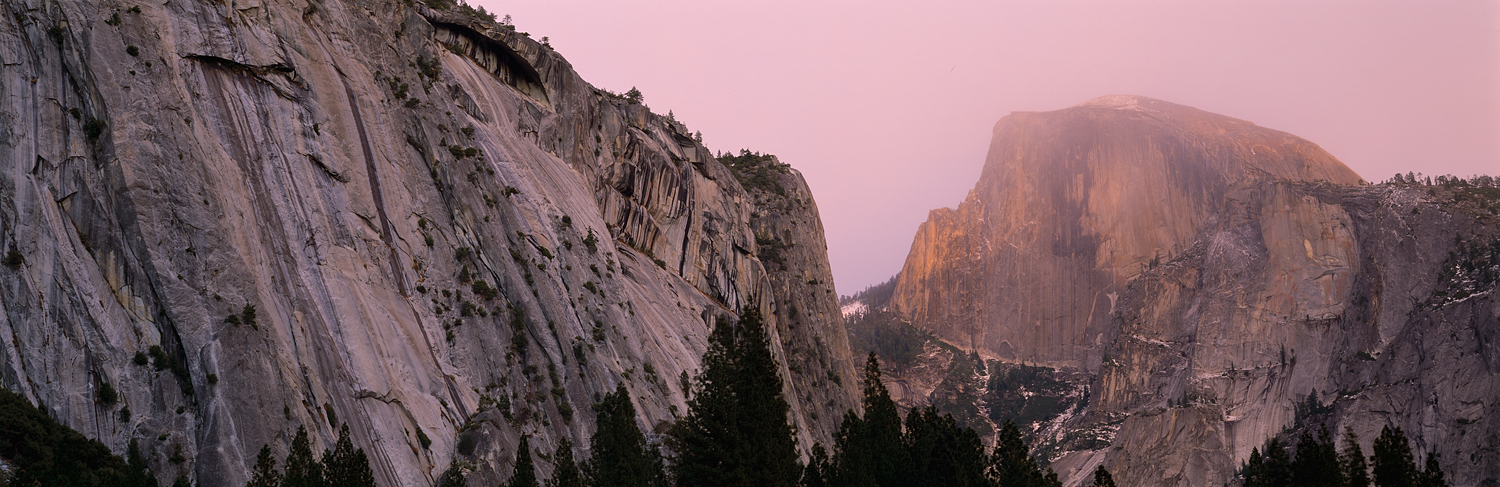 Half Dome, Sunset Mist Panorama, Yosemite Valley