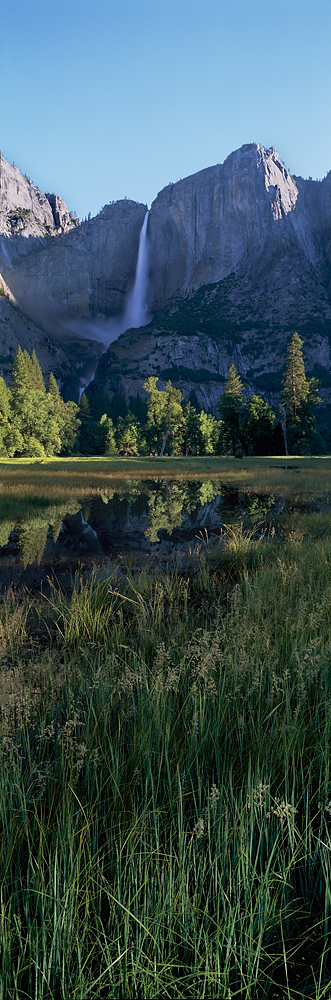 Yosemite Falls Panorama, Cooks Meadow, Yosemite Valley