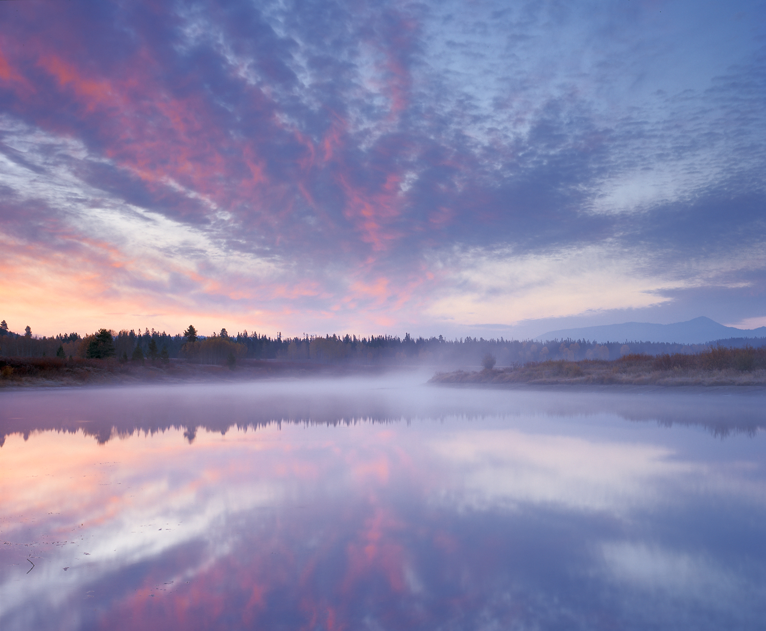 Sunrise, Misty Reflection, Oxbow Bend, Grand Tetons