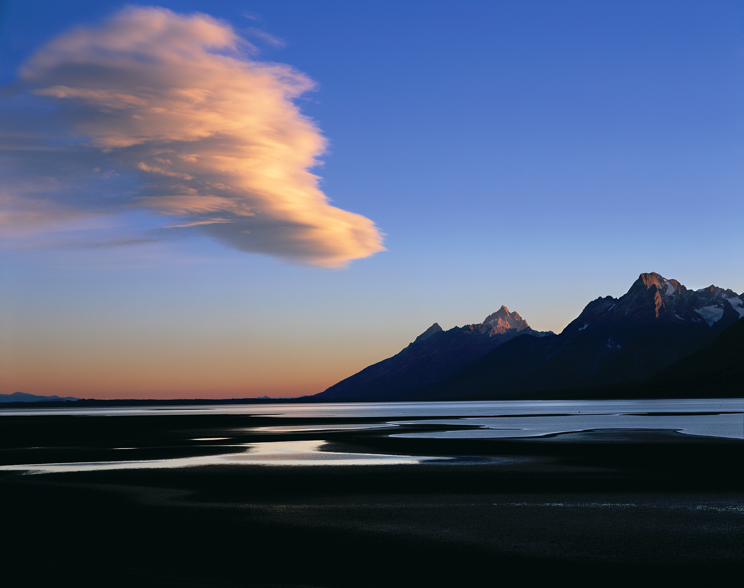 Sunset, Drying Lake, Yellowstone