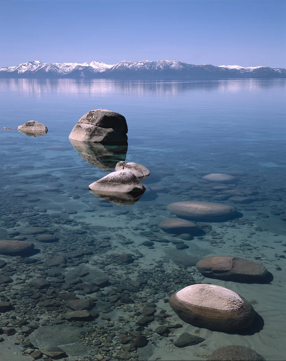 Lake Tahoe Blue Crystal Clear Waters Snow Capped Mountains Lake