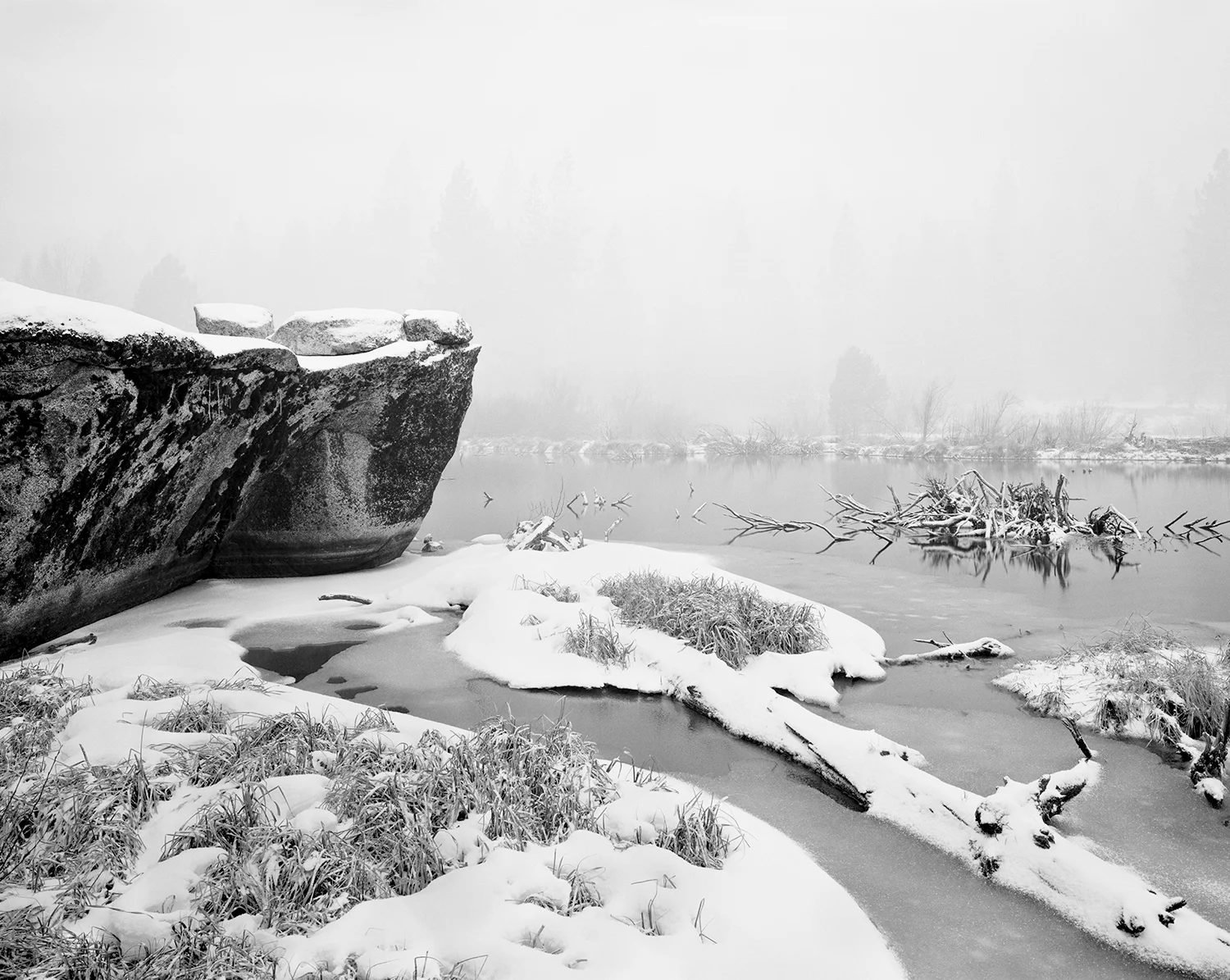 Beaver Pond Snowfall BW 4x5.jpg