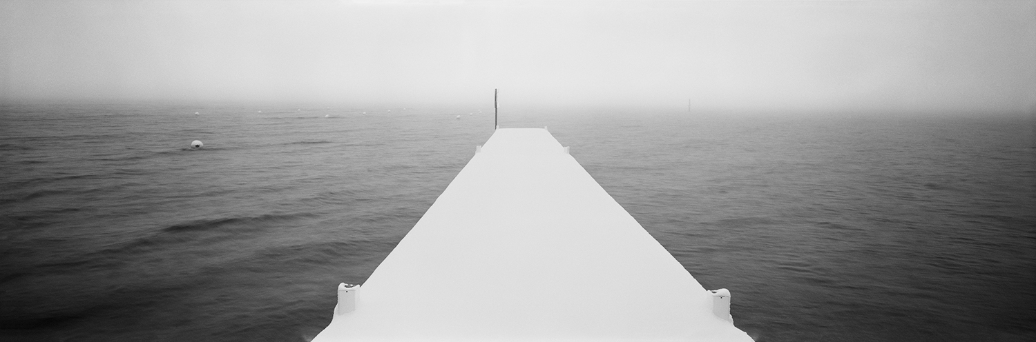 Tahoe Pier in Blizzard Panorama