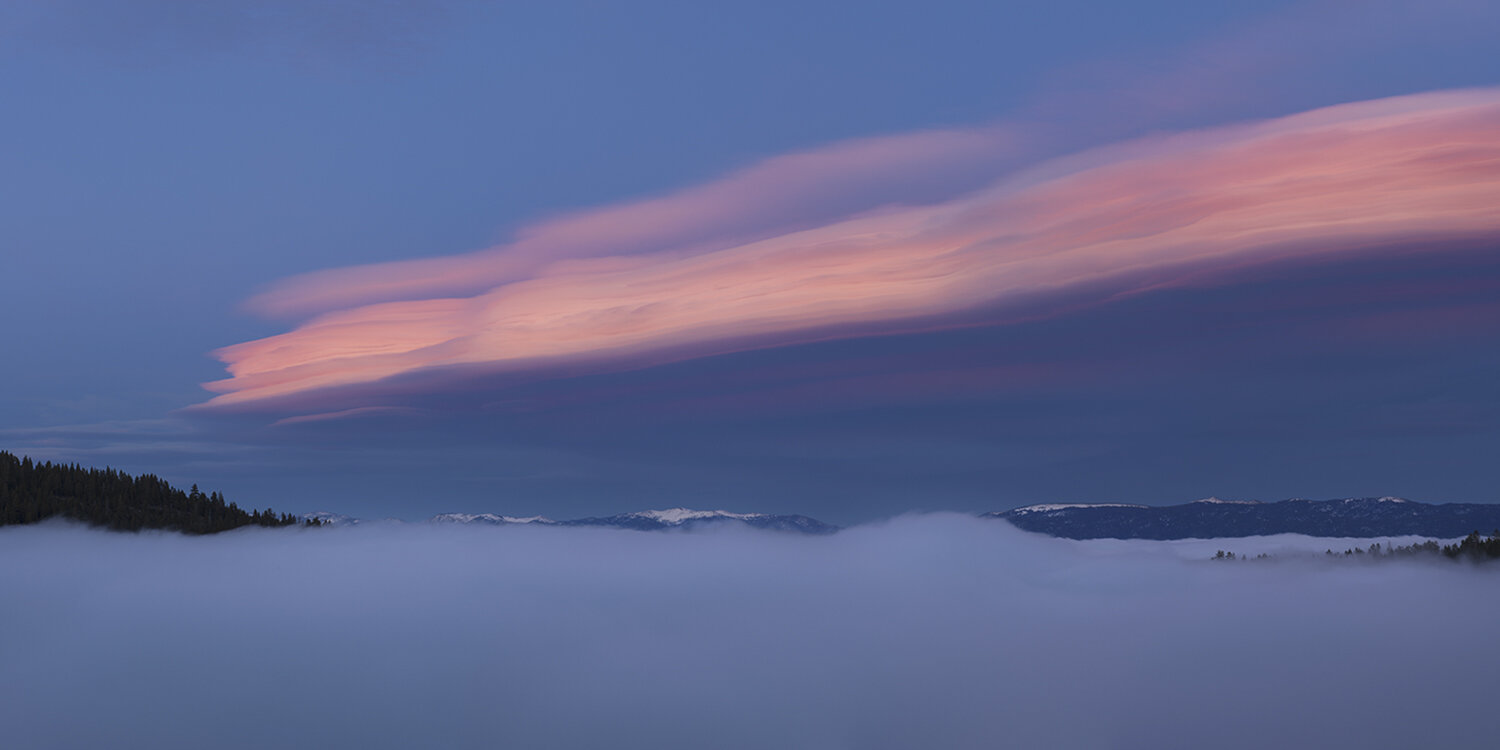 Lenticular Sunset &amp; inversion, Emerald Bay, Lake Tahoe