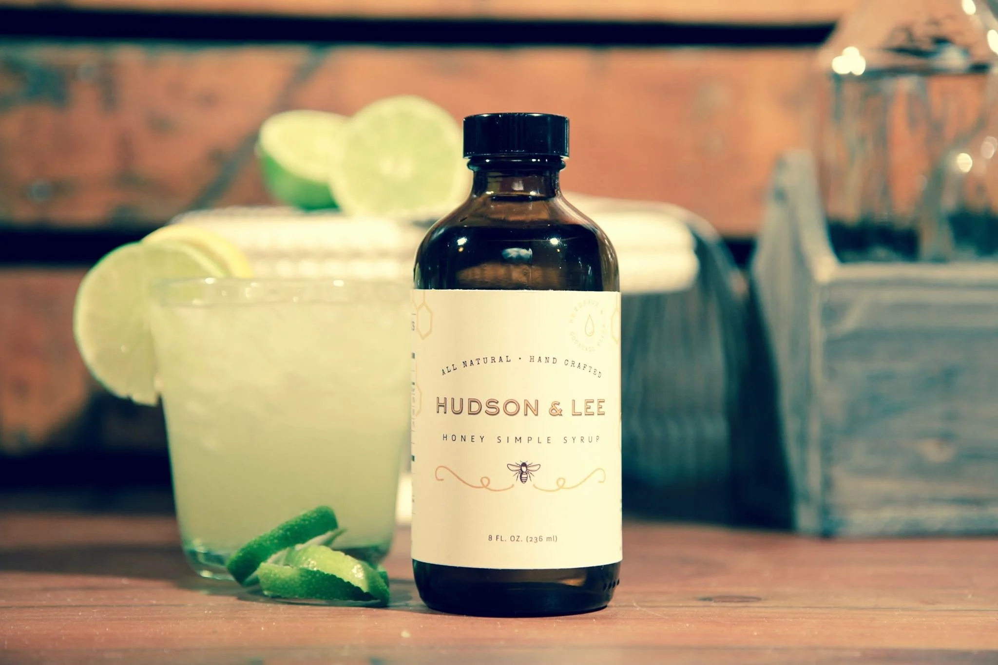 Natural Simple Syrups, Craft Cocktail Ingredients, Online Farmers Market, Hudson and Lee, Honey Simple Syrup