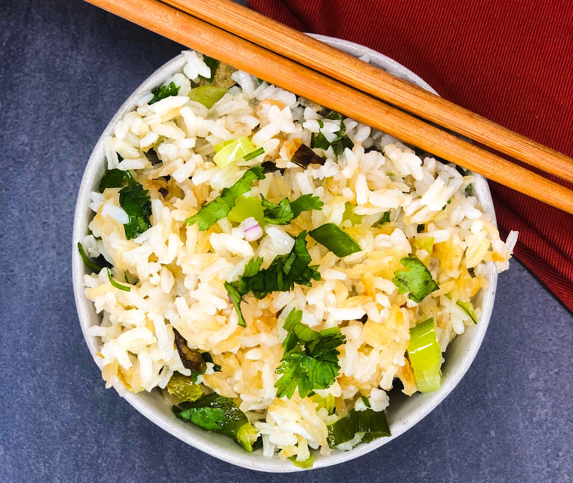 Crispy Coconut Rice With Cilantro and Scallions