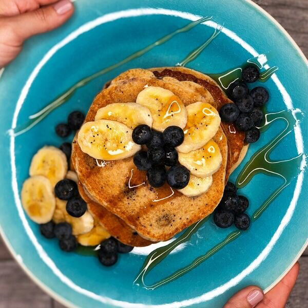 Kodiak Cakes Recipe: Blueberry Banana Pancakes — The Online Farmers Market