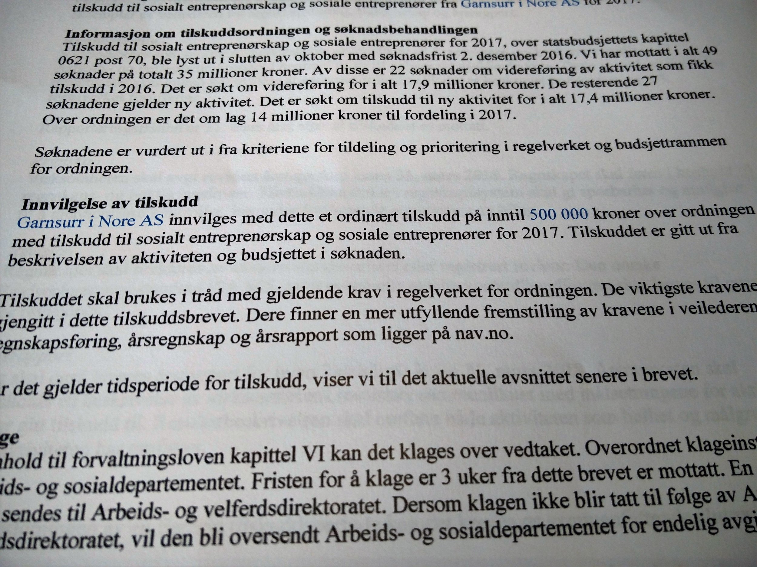 Som dere ser av faksimilen over her, et lite mirakel har hendt! 