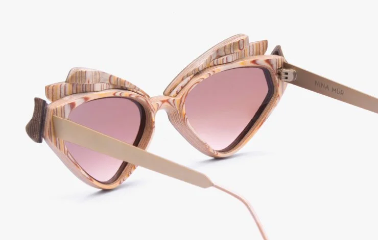 Nina Mur Wooden Eyewear at Gazal Eyecare