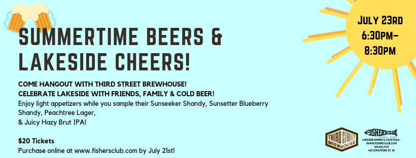 Cancelled - Summertime Beers &amp; Lakeside Cheers
