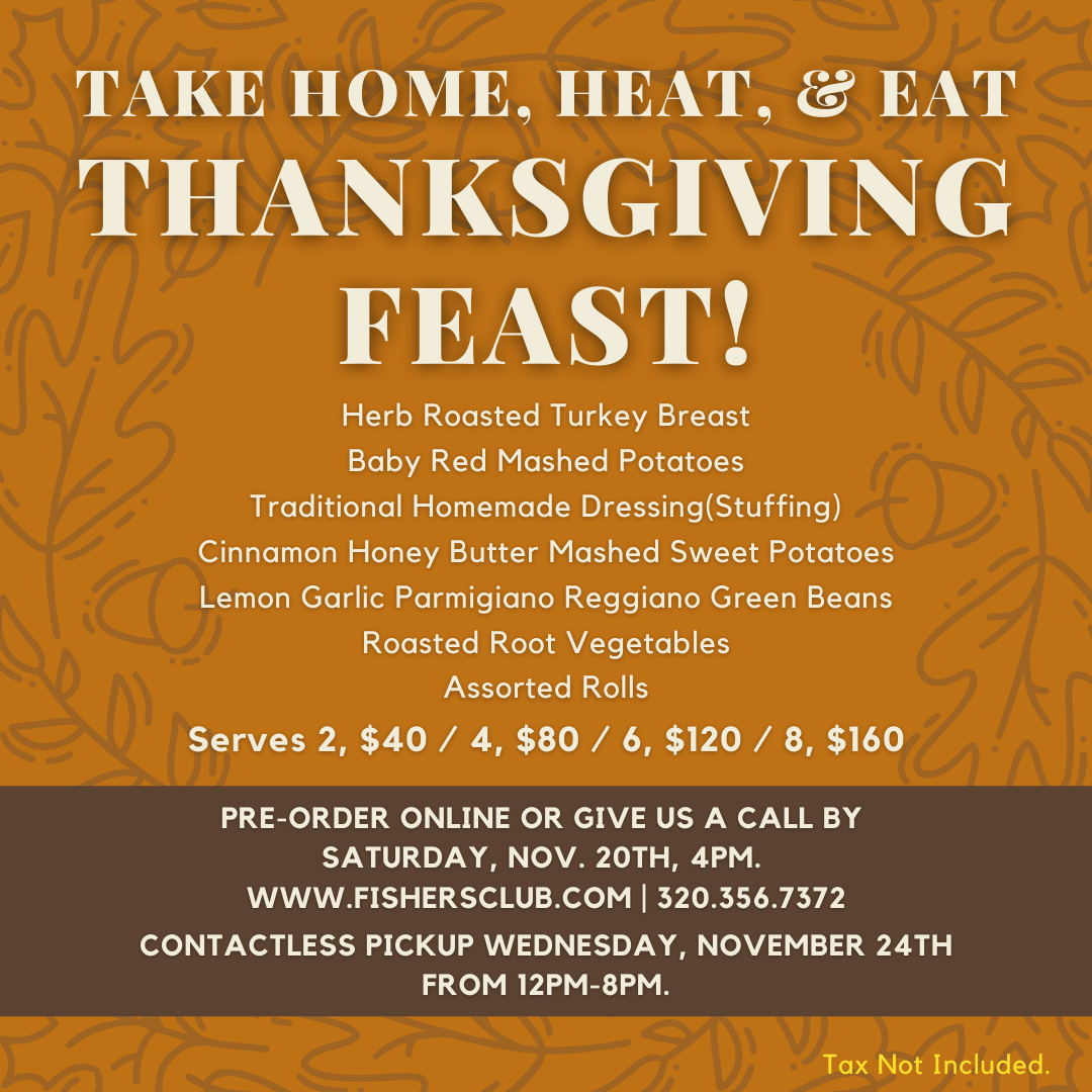 Pre-Order Thanksgiving Take Home, Heat &amp; Eat Meals