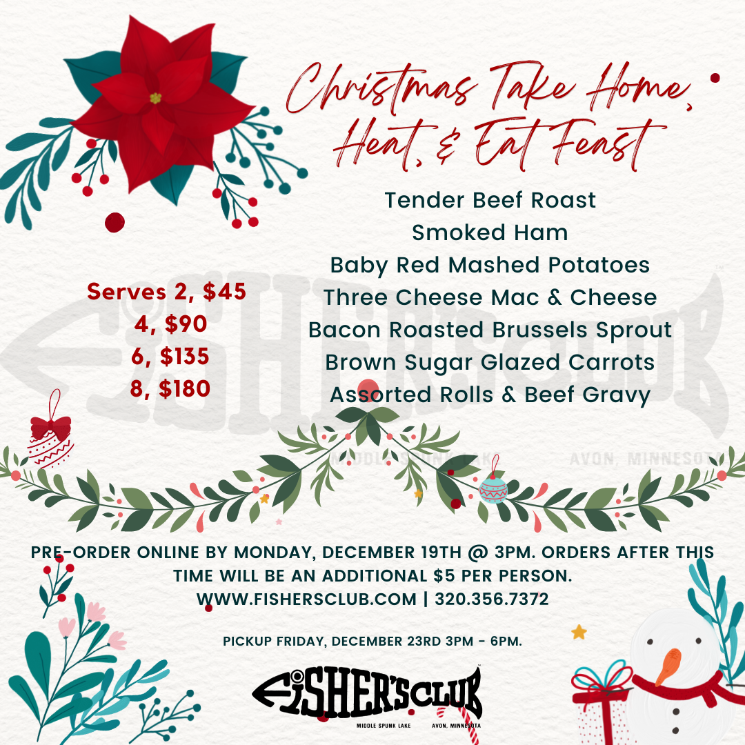 Christmas Take Home, Heat, &amp; Meal Order Deadline