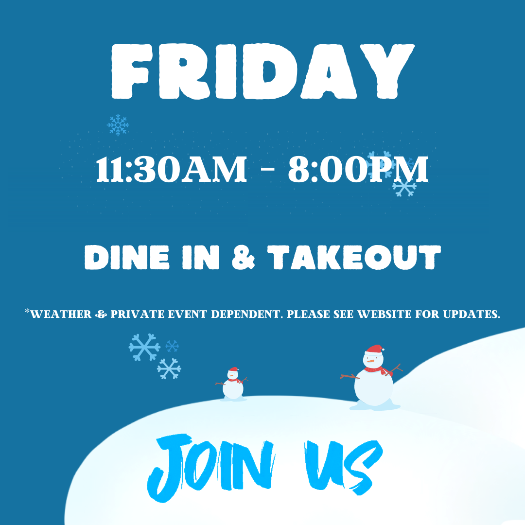 Friday - Open! 