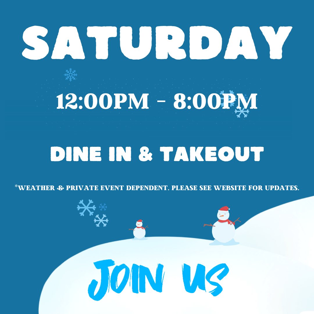 Saturday - Open! 