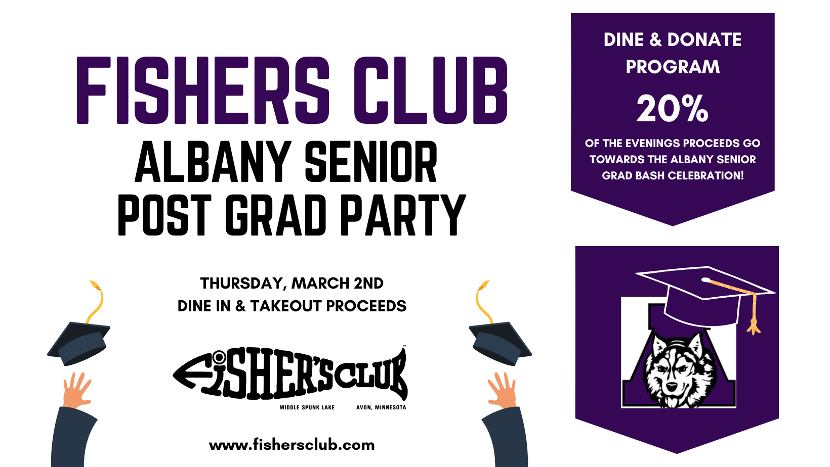 Dine &amp; Donate Night! Albany Senior Post Grad Party