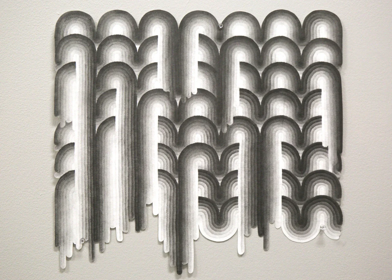 Zach Mory, Waves, graphite on paper, 17 x 15 inches, 2016