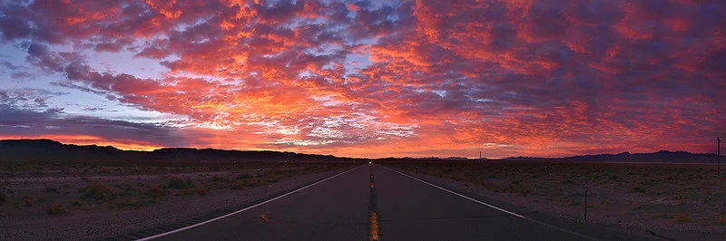 The sun rises
