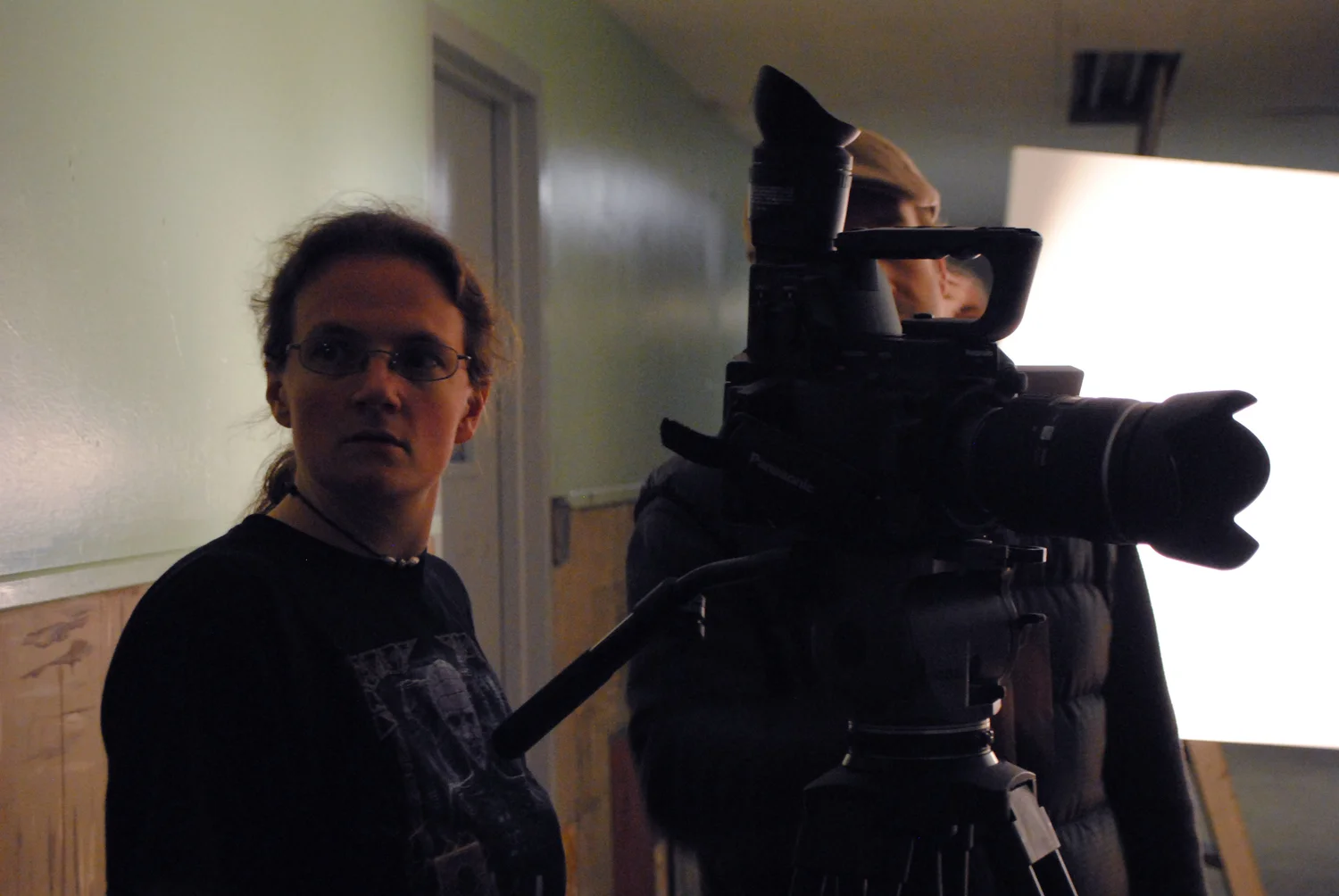 Lori Bowen co-directing on I am Monster // photo by Amanda Duchow-Hall