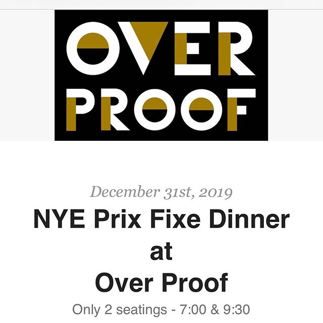 Tickets available now for
NYE Dinner! 12/31/19 
More information on our website.