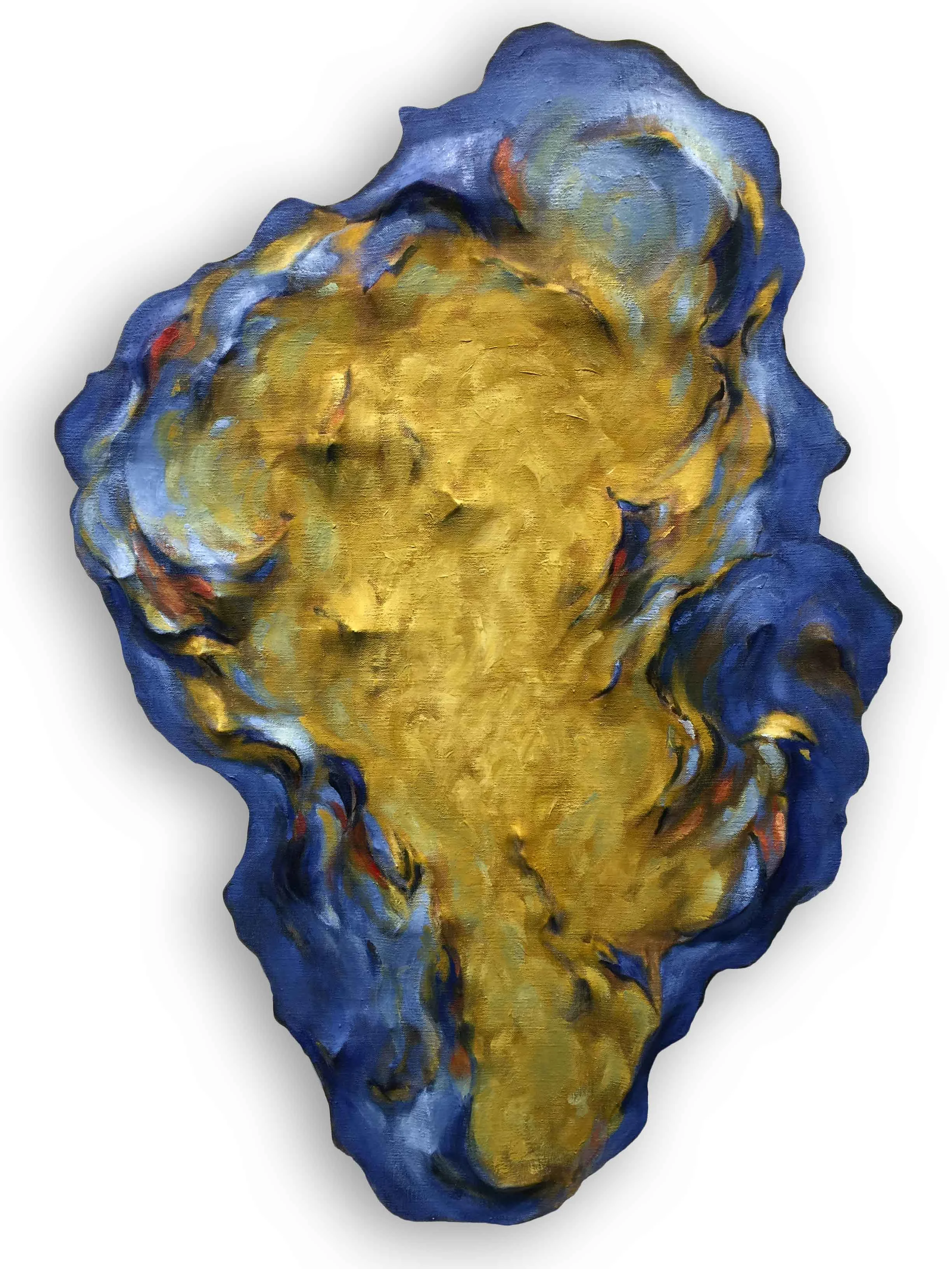 Untitled (Ochre and Cobalt Blue)