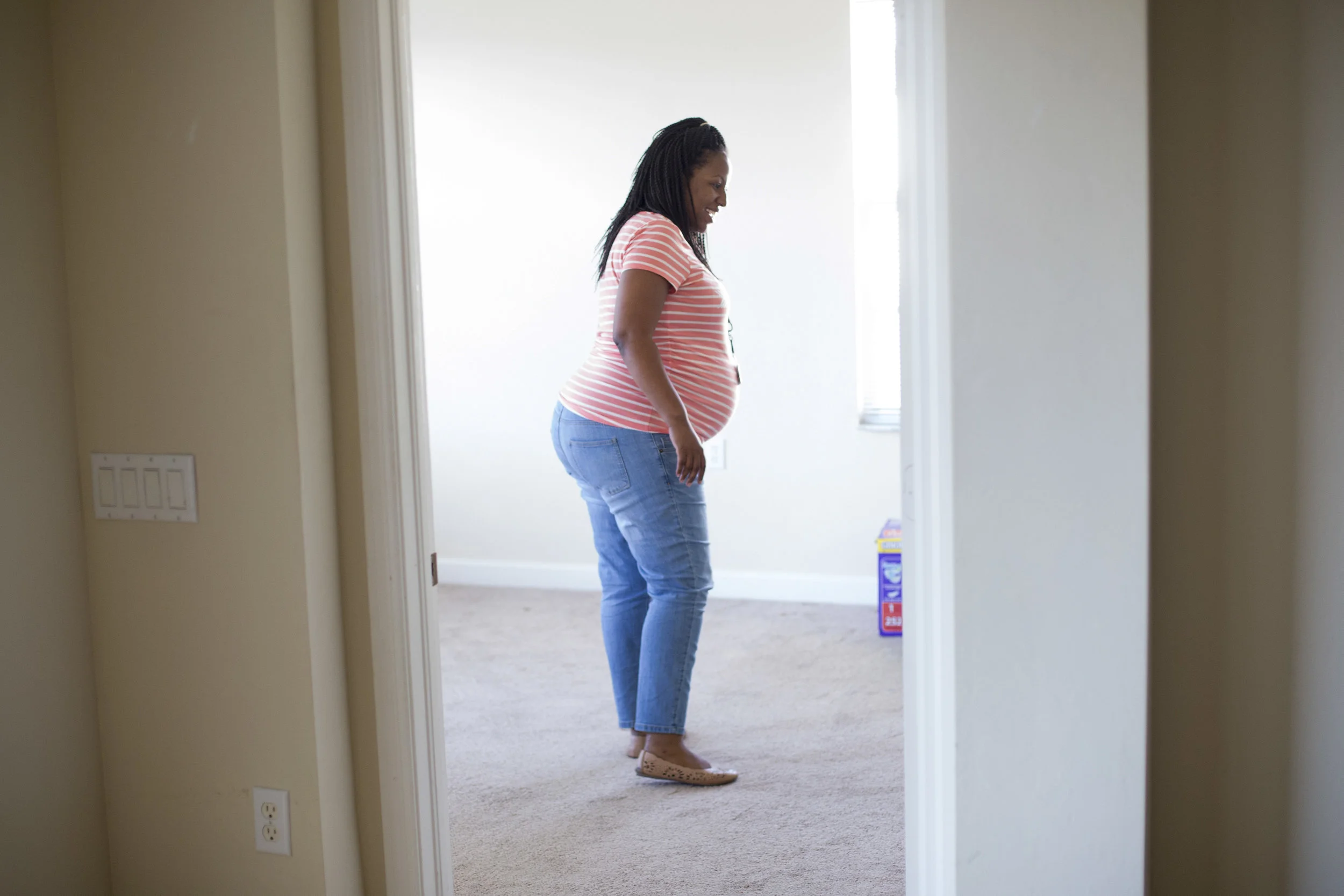 As the babies things start to make their way into the new apartment Jude Forges can't help but smile as she walks into what will be her room at Bridgewater Bay Apartments Wednesday, May 10, 2017 in Naples. Jude Forges, along with her sons Izaiah, 14