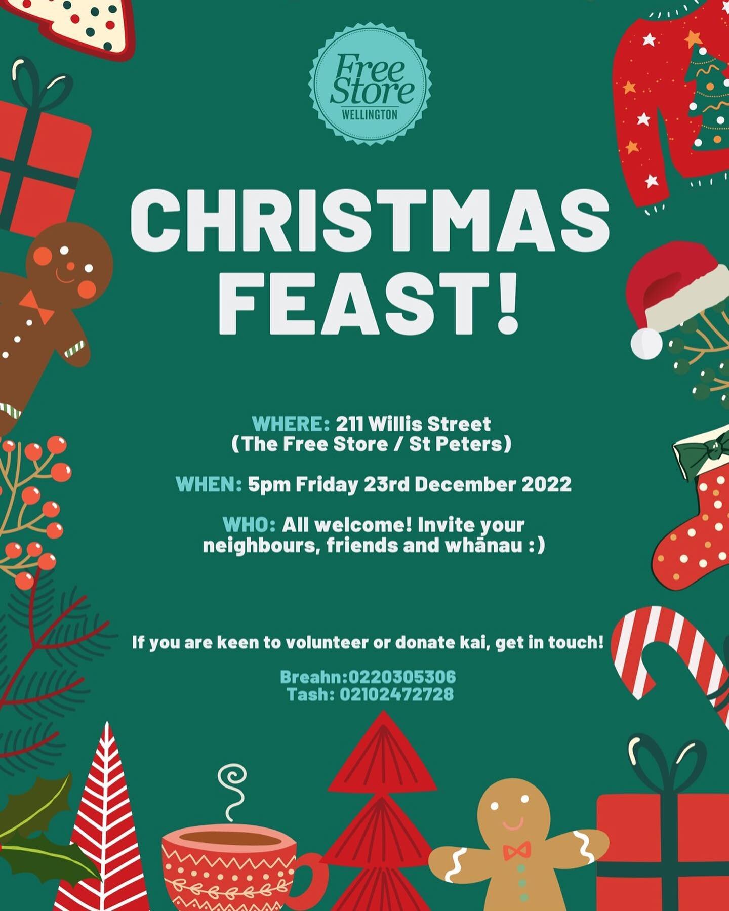 Kia ora TFS community! We&rsquo;re so happy to announce that we&rsquo;ve got a big Christmas feast coming up on December 23rd 🥳🥰 Grab your friends and whānau &amp; come along!! It will be a great time to celebrate together with our community + with