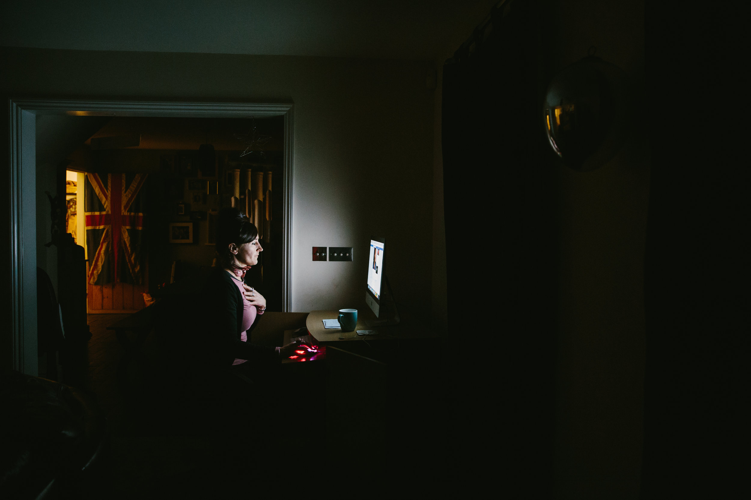  Kath runs the operation from her living room, often working late into the night. Members’ stories frequently reduce her to tears       