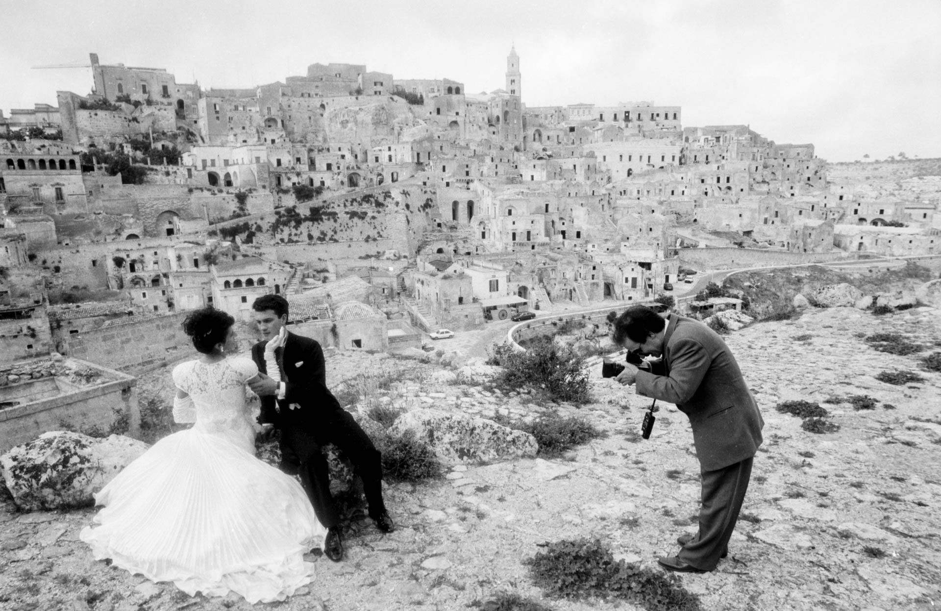  Matera, Italy - 19 October 1991 Photos after the ceremony: Italians like to splurge for the wedding photo shoot.&nbsp; 