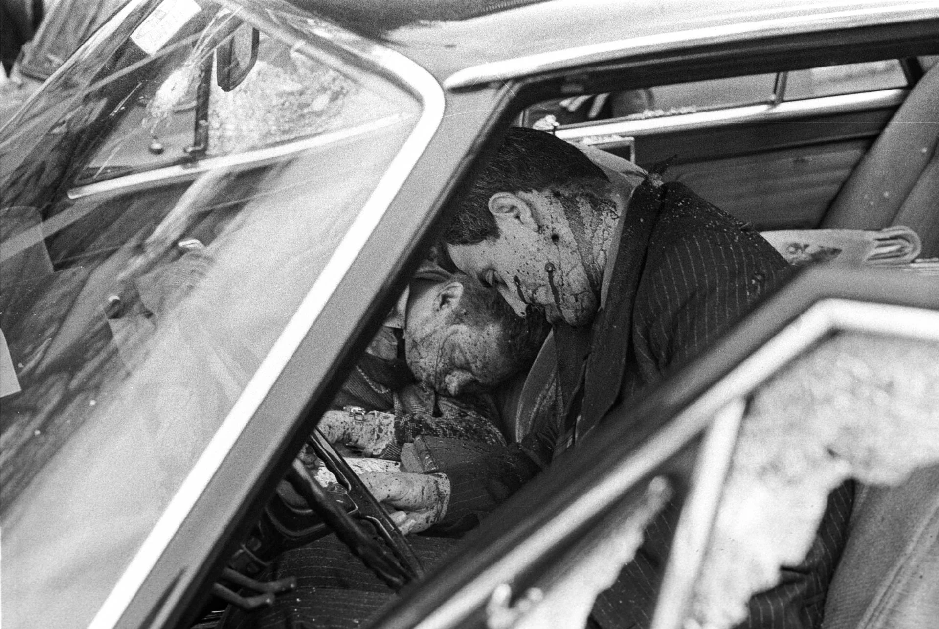 Rome, Italy - 16 March 1978 The day Aldo Moro was kidnapped: the escort men killed by Red Brigades. 
