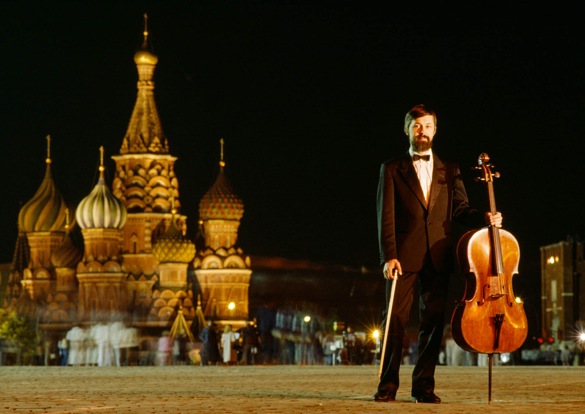  Moscow, Russia, USSR - April-May 1989 Cello player Ivan Monighetti&nbsp; 