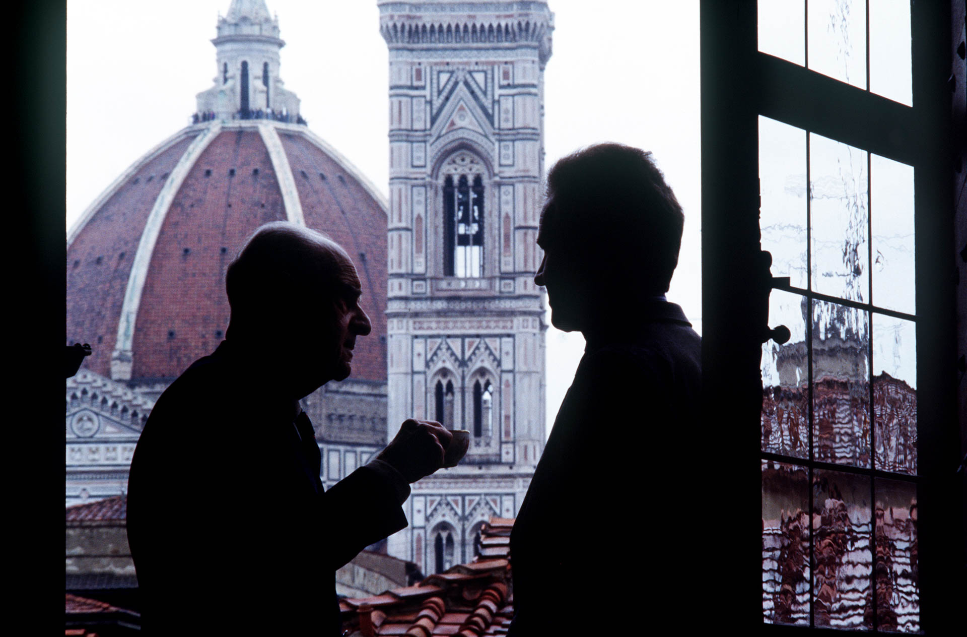  Florence, Italy 4 April 1989
Marquises Niccolo and Antinori Piero, Chianti lords. Palazzo Antinori, Florence. 
© GIANNI GIANSANTI 