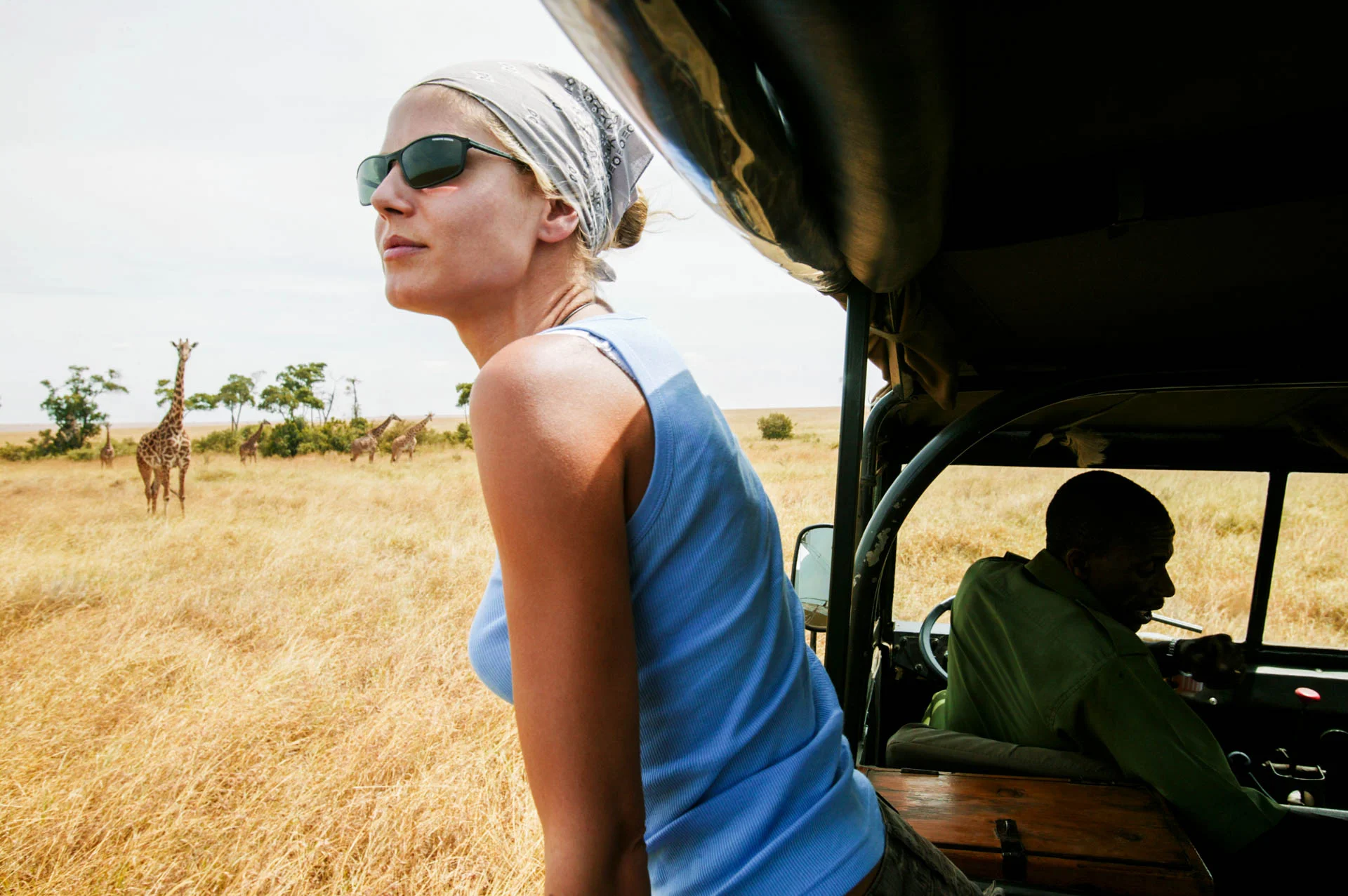 Heidi during the Safari in Masai Mara.