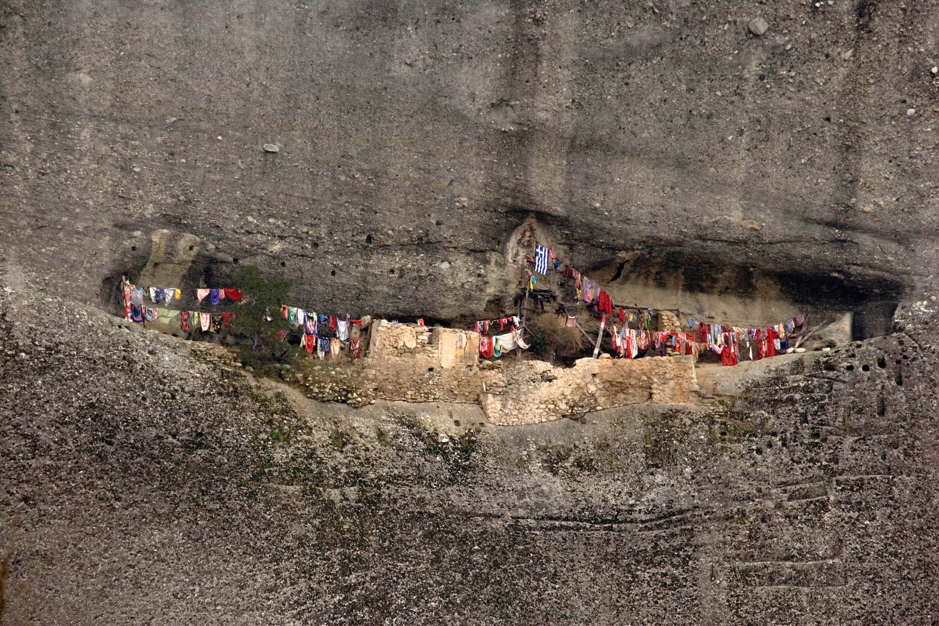  Kalambaka, Greece - 18 January 2006
Votive offerings at the Holy Spirit rock. The Meteora monasteries , 1988's Unesco World Heritage List, represents today a unique example of monastic life since the 14th century . 
 © GIANNI GIANSANTI 