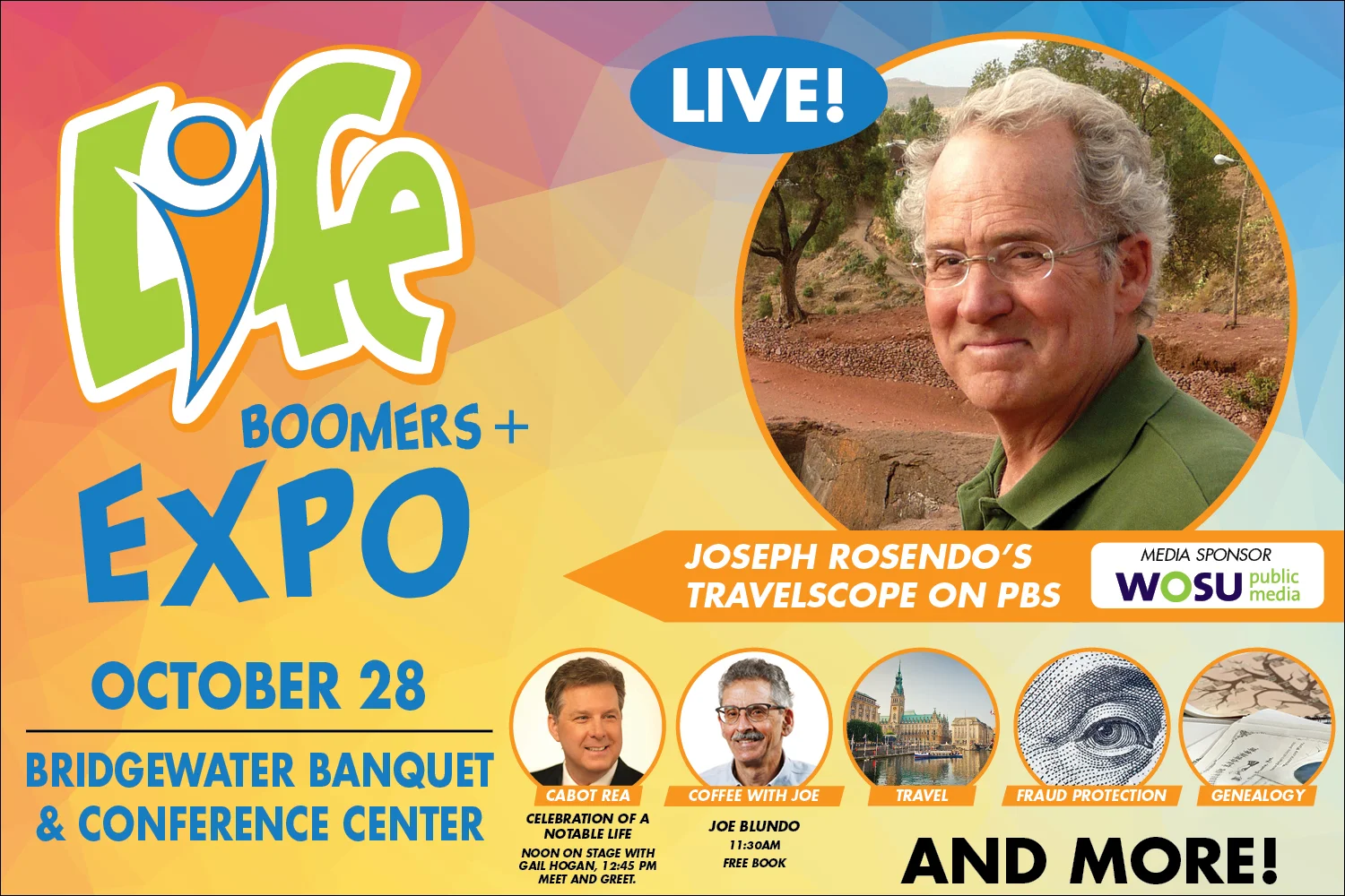 2018 LIFE Boomer Expo+ featuring Joseph Rosendo and Cabot Rea.