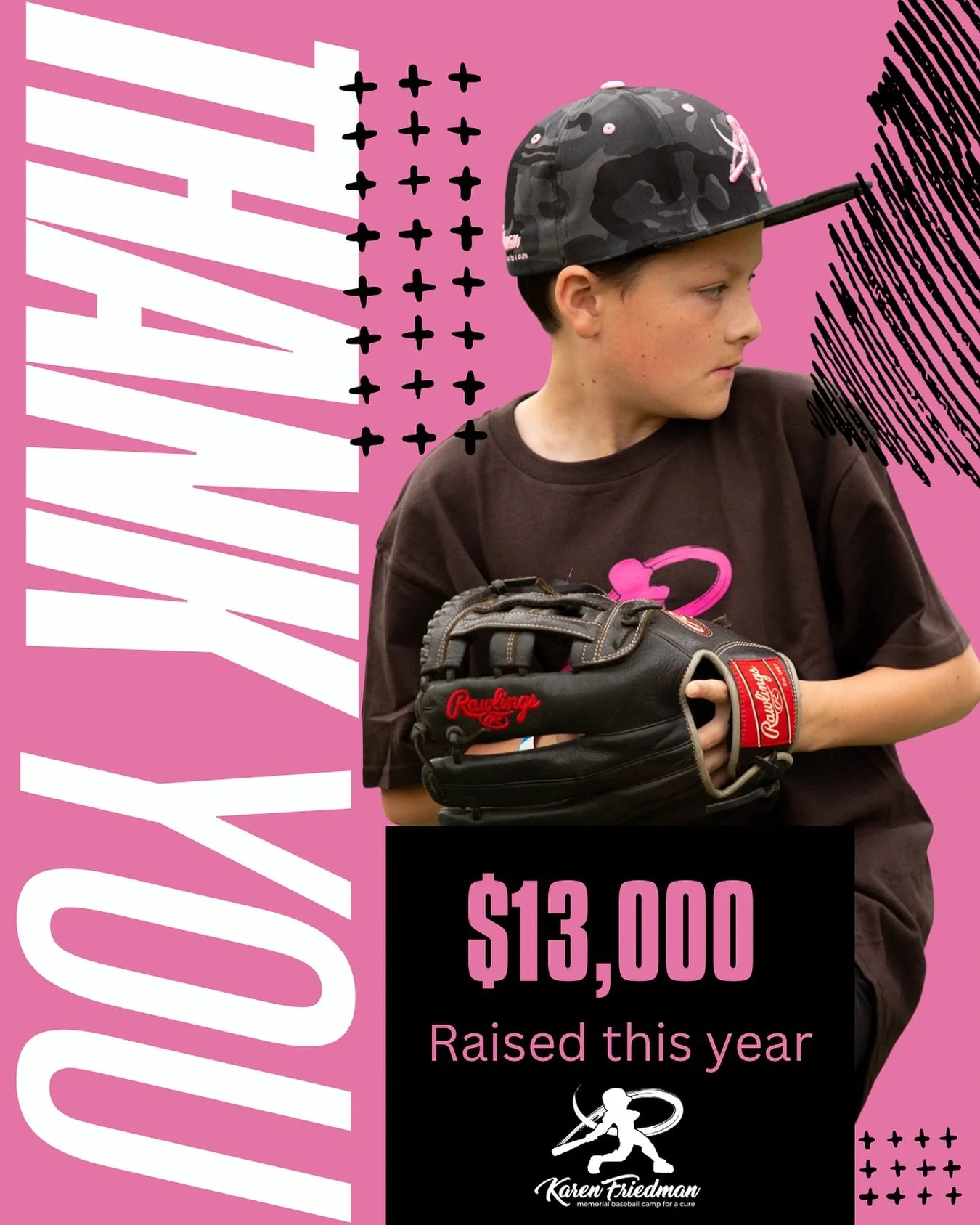 Thank you to our amazing sponsors, volunteers, coaches, participants, and supporters who made this year&rsquo;s Karen Friedman Memorial Baseball Camp for a Cure possible ⚾️🎀

Together, we raised $13,000!
➡️ $6,500 will be donated to UVA Breast Care 