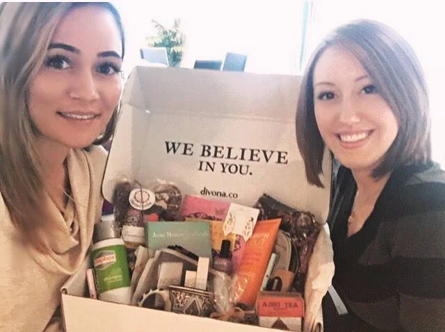 DIVONA Founders with their care package sample.