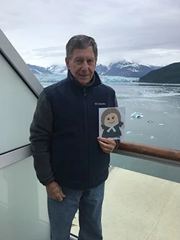 Visiting Hubbard Glacier, Alaska.