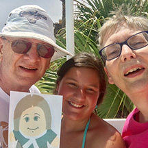 in Port Aransas with Bob and Alison Buck and niece Ruthie Brown.